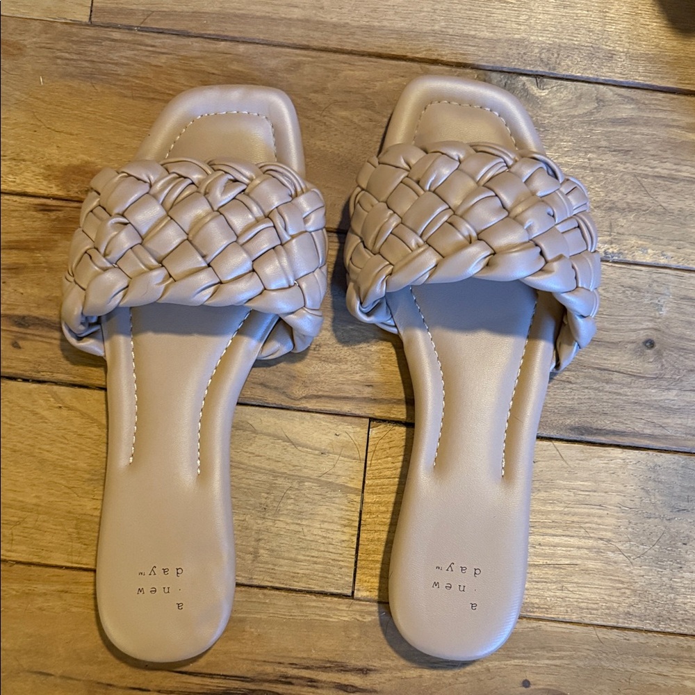 a new day Tan Braided Sandals